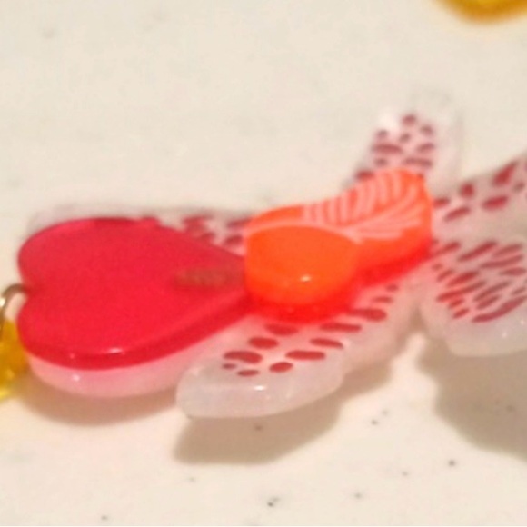 💐Colorful Orchid Flower Floral Statement Earrings Hypoallergenic - Picture 3 of 3